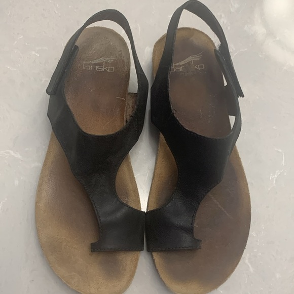 Dansko Reese black leather sandals size eu 38 - Picture 2 of 9